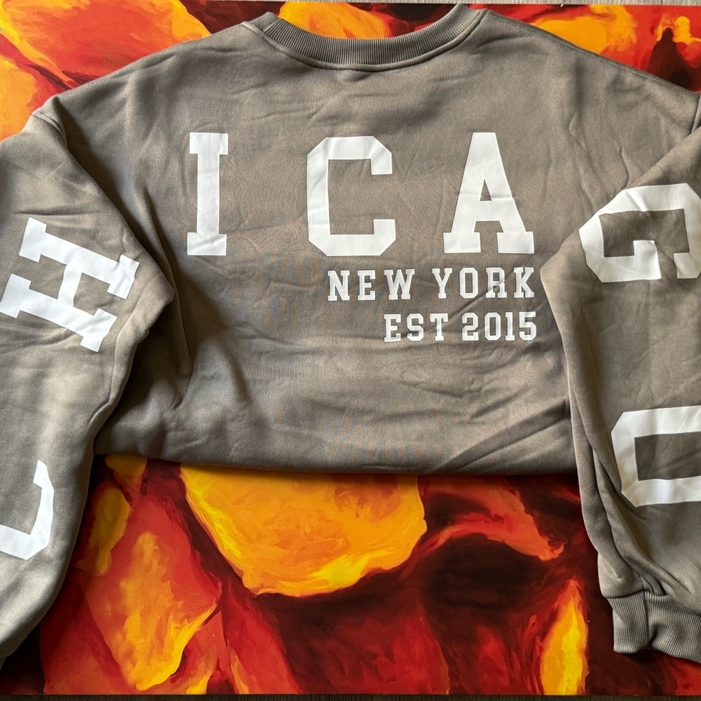 Gray Chicago New York Sweatshirt